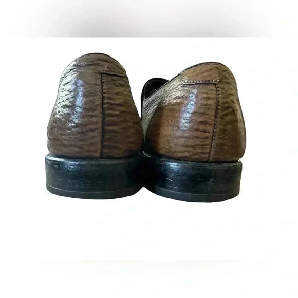 Allen Edmonds “Warton” Brown Sharkskin Shoes